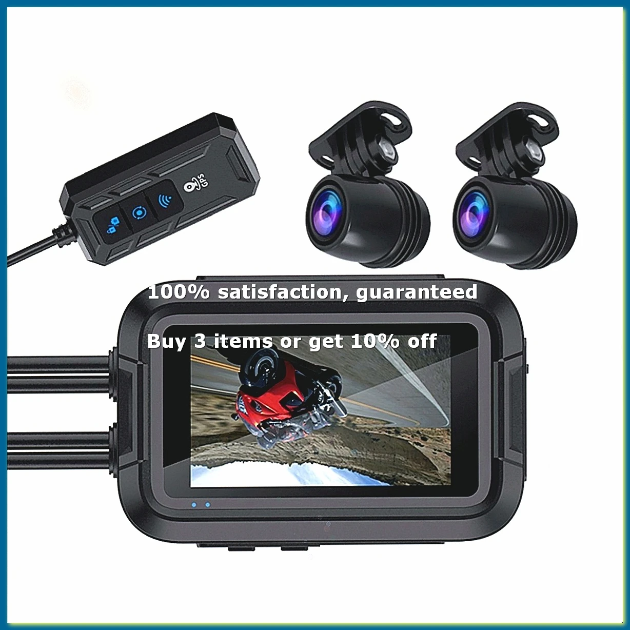 ●Dual 1080P Motorcycle DVR Waterproof Moto Camera WiFi GPS Dash Cam Front Rear Driving Video Recorder Black Box