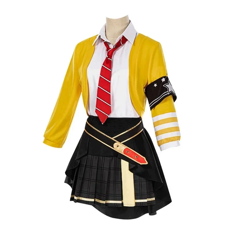 Uniforme de jeu en plis pour filles, vêtements d'anime mignons, cosplay Saki Tenma, scène colorée, projet Sekai, carnaval d'Halloween