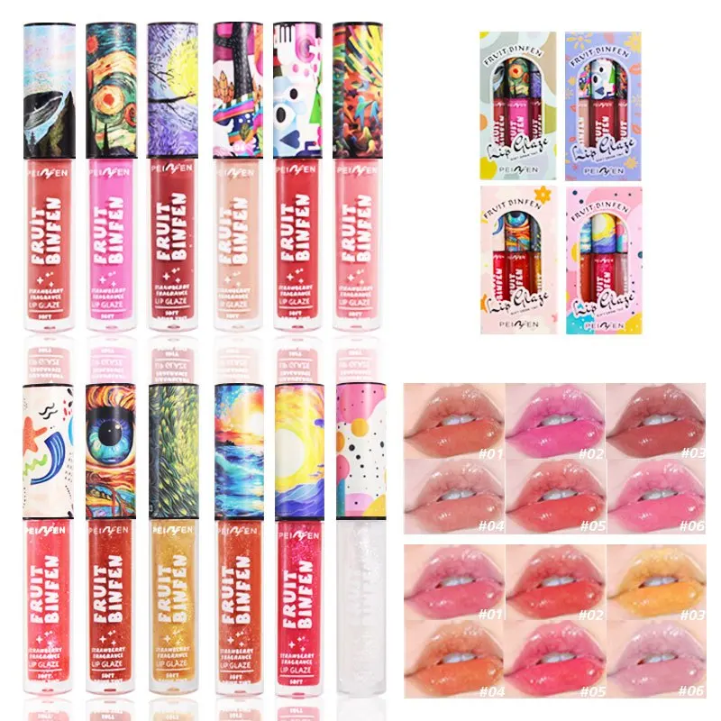 3 pçs mini batom líquido de longa duração à prova dwaterproof água antiaderente alto pigmento cor brilhante brilho labial blush para mulher maquiagem bonito