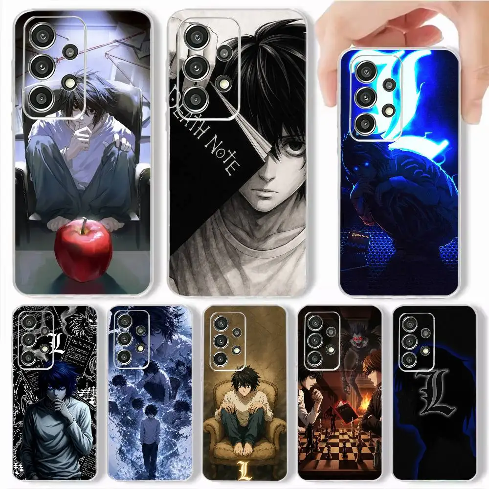 Dark anime Death Note L L-Lawliet Phone Case Transparent Soft case For Samsung S25,S24,S21,S22,S23,S30,Ultra,S20,Plus