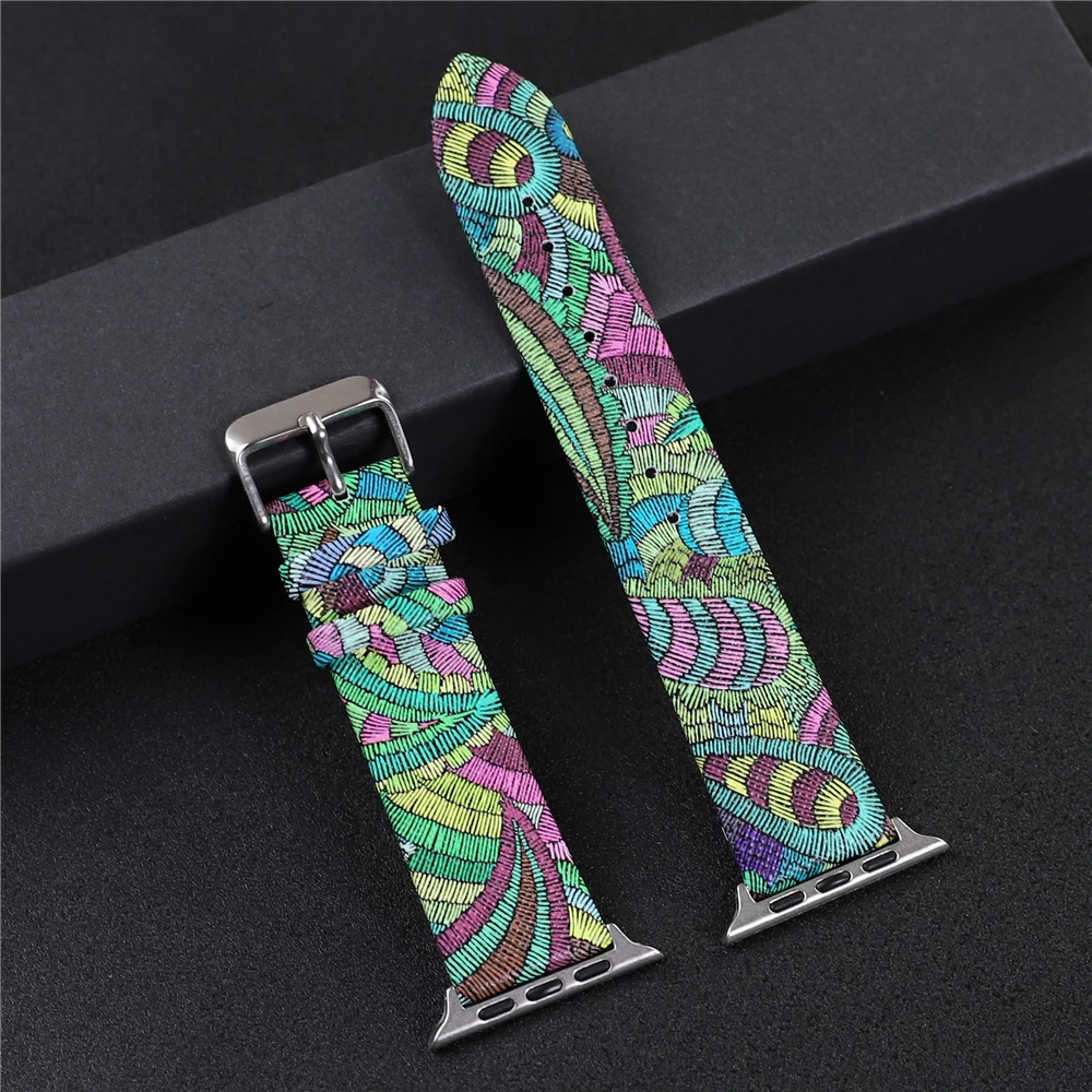 Fashion Colorful Strap for Apple Watch Band Ultra 49mm 44mm 45mm 42mm 38mm 41mm 40mm Couple Wristband iwatch 9 8 7 6 5 4 SE band