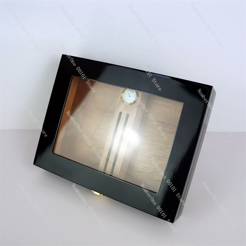 国境を越えた大容量葉巻保管箱、黒クルミ材、キューバ杉ヒュミドール、恒温