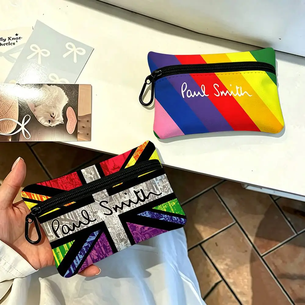 S-Smith Fashion P-Paul Portable Oxford Cloth Coin Purse Alloy Carabiner Hook Small Zipper Pouch For Backpack Belt Daily