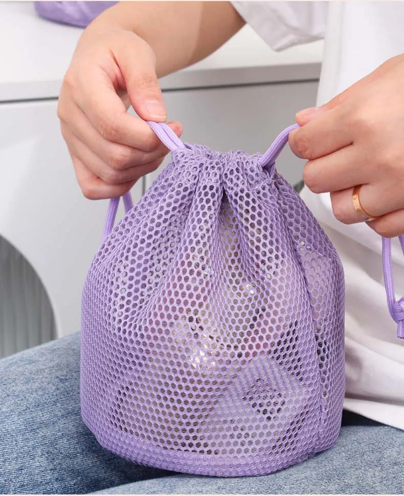 1Pc Nylon Mesh Drawstring Storage Pouch Bag Travel & Outdoor Activity Pouch for Digital Products Makeup Bag Multi Purpose