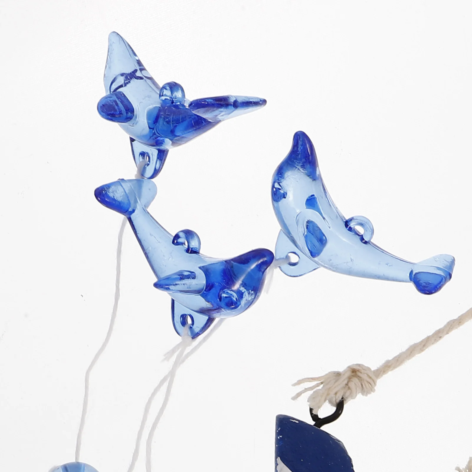 

Dolphin Wind Chime Pendant Sailboat Design Lightweight Durable Home Garden Outdoor Hanging Ornament Wind Bell