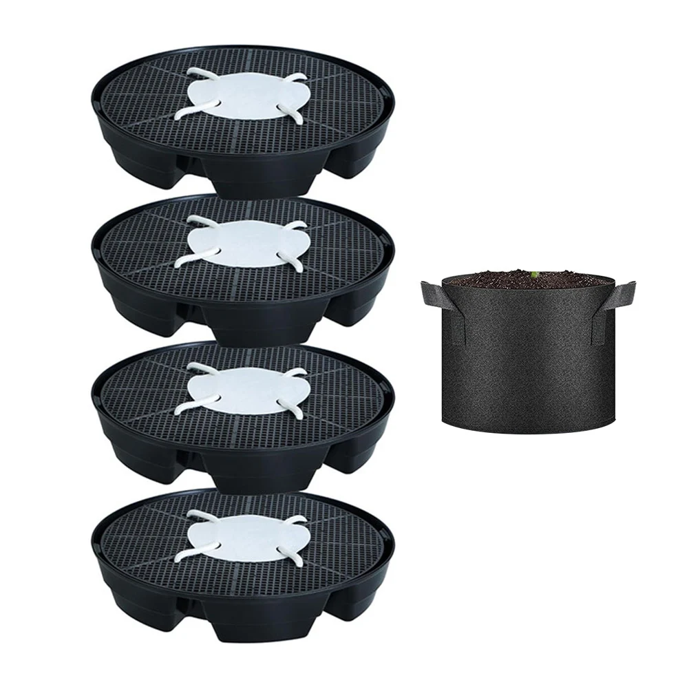 For 5-Gallon Cloth Pots Automatic Watering System Indoor Outdoor Plant Care 4 5 Pieces Effective Drainage Design