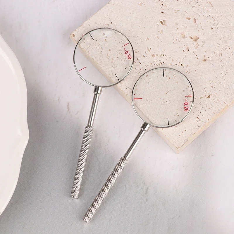 1-teiliger optischer Kreuzzylinder mit Edelstahlgriff, ophthalmologisches Prüfungswerkzeug, optionaler PU-Aufbewahrungskoffer