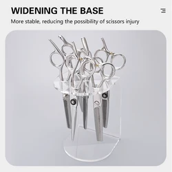 5/6 Holes Barber Scissors Holder Professional Hairdresser Shears Storage Display Stand Salon Hairdressing Transparent Organizer