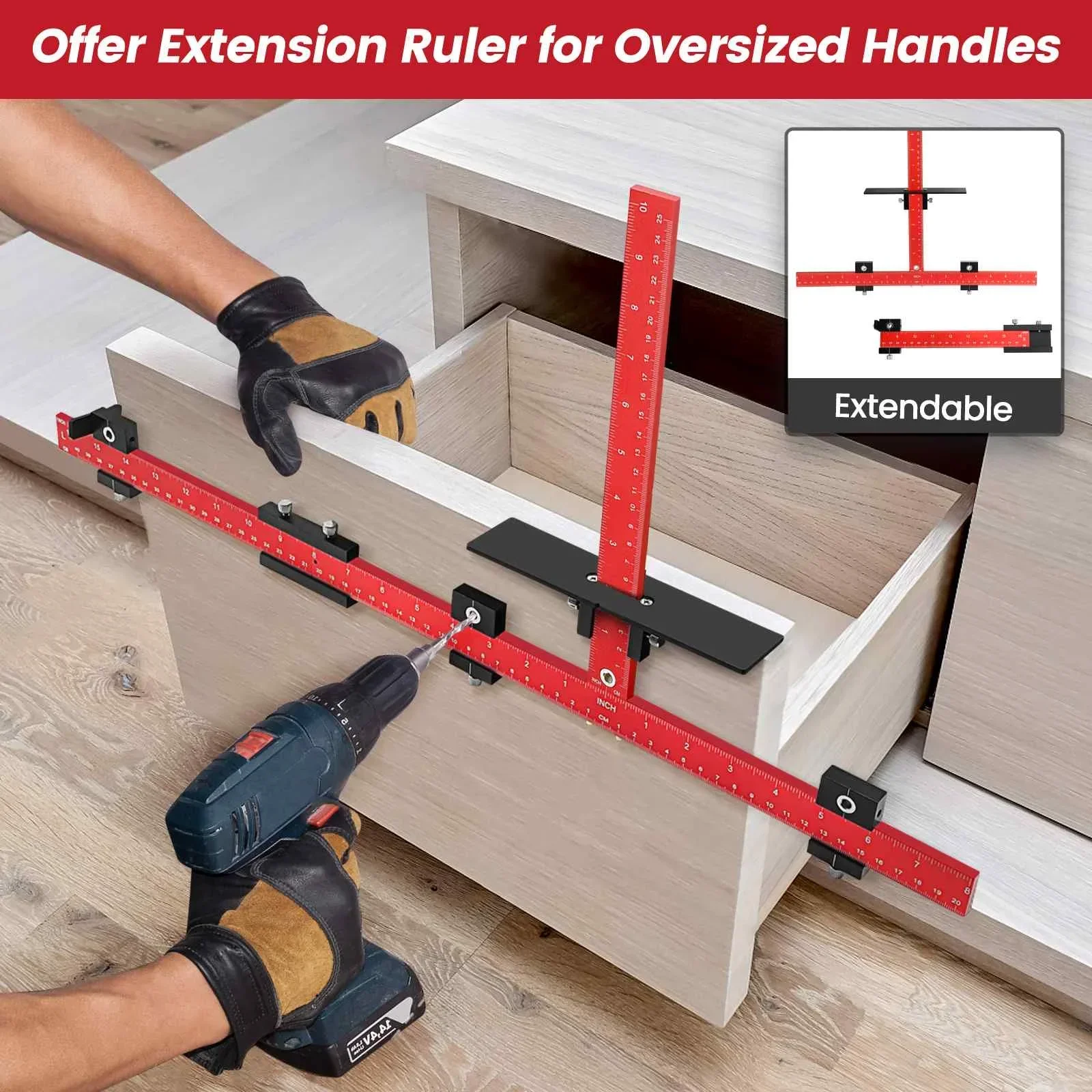 Drill Fast Guide Cabinet Template Handle Hardware Door Installation Aluminum for Drawer Alloy Knob Accurate Jig Adjustable Pull