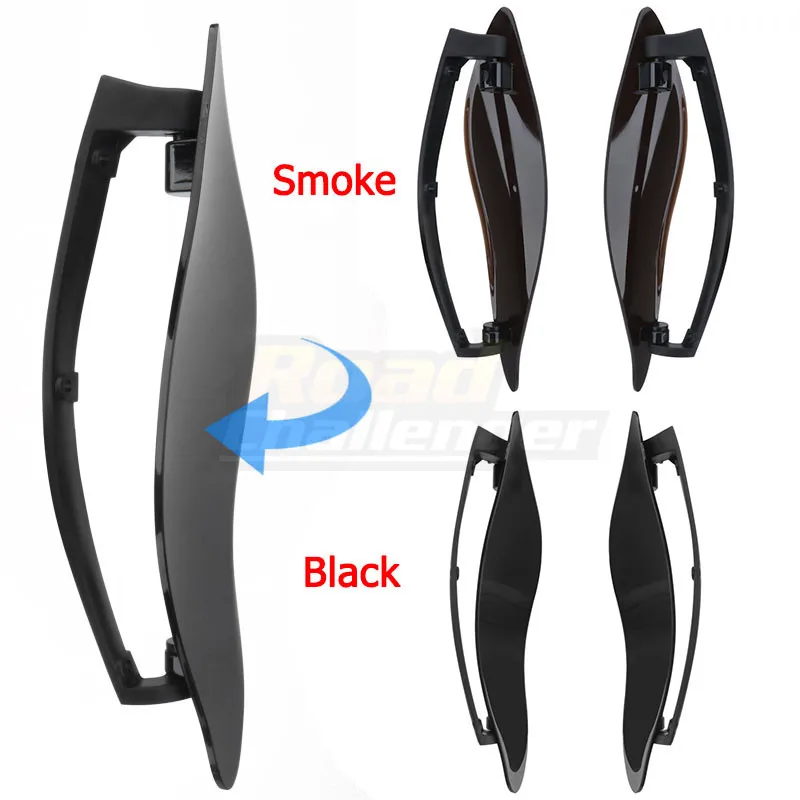 Adjustable Windshield Side Wing Windshield Air Deflector Black Smoke for Harley Electra Glide Tri Glide Street Glide 2014-2023