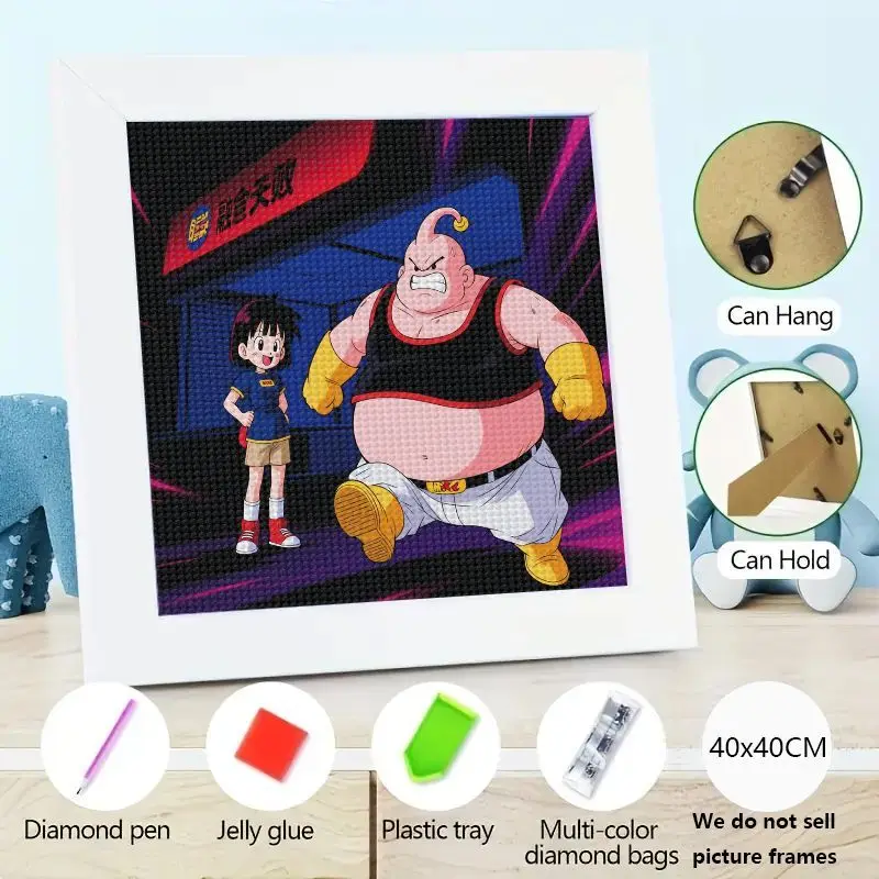 

1PC Dragon Ball Z Majin Buu Pan 5D Diamond Painting Kit, Full Drill DIY Art Craft for Adults & Kids, Anime Manga Home Wall Decor