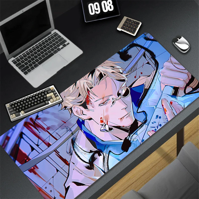 

Computer Gaming Accessories Mousepad Office Mouse Pad J-jujutsu Kaisen Kento Nanami Keyboard Pad Desk Decoracion Anime Desk Mat