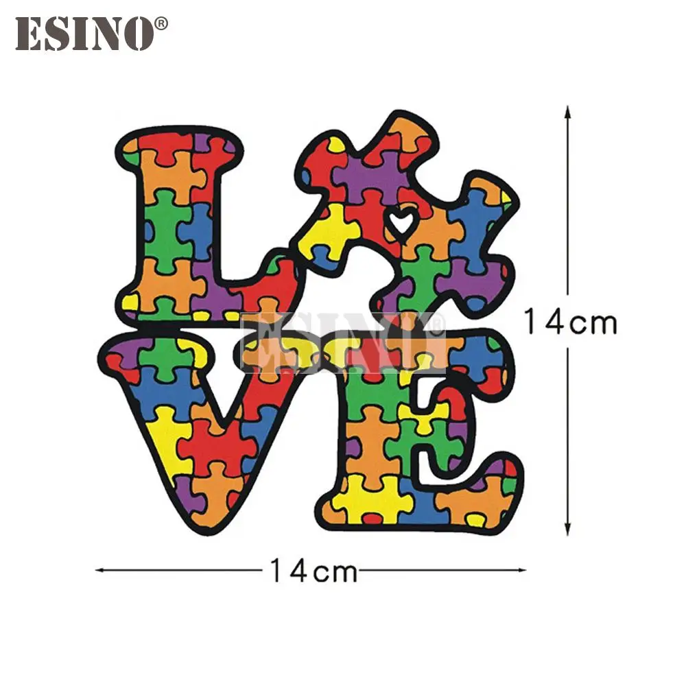 Car Styling Love for Autism Theme Creative Decorative Adhesive PVC Waterproof Sticker Car Whole Body Vinyl Decal