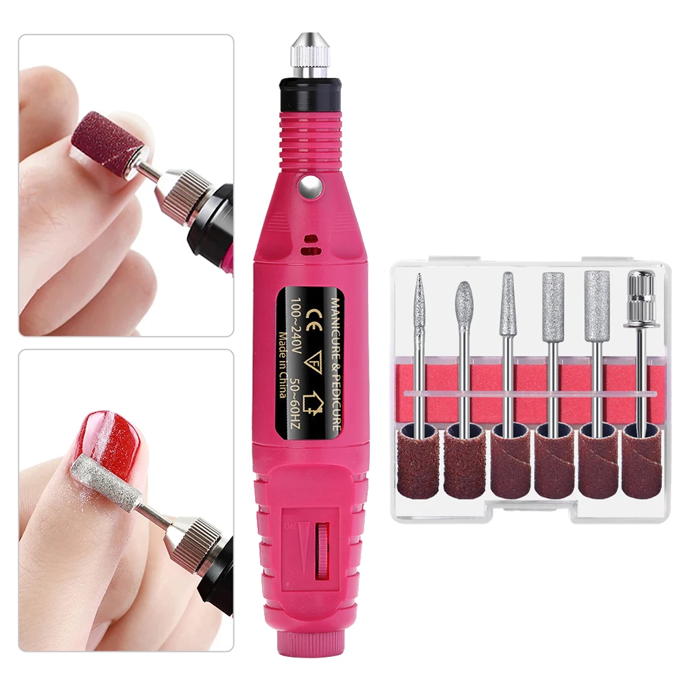 LULAA Strong Electric Nail Sander Nail Drill Machine Grinding Equipment Milling Cutter For Manicure Pedicure Polishing Tools