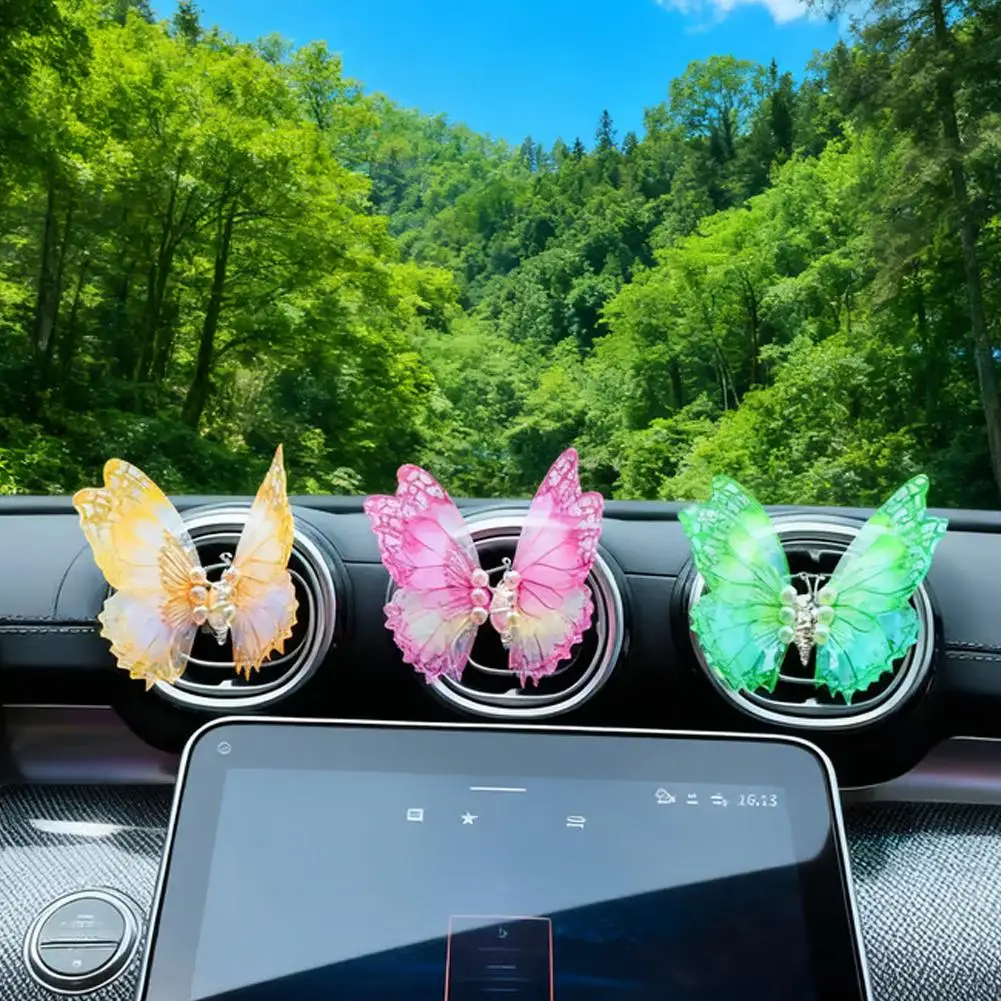 Crerative Moving Butterfly Car Air Outlet Perfume Decoration Clip Car Interior Aromatherapy Fresheners Diffuser Accessory