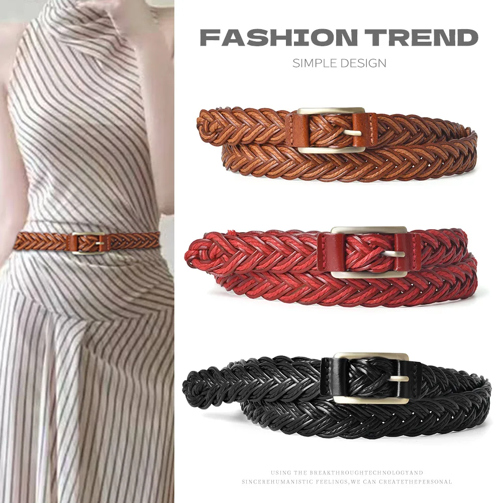 Corsé de punto Vintage para mujer, faja femenina, abrigo, pretina, vestido, cinturón estrecho J104