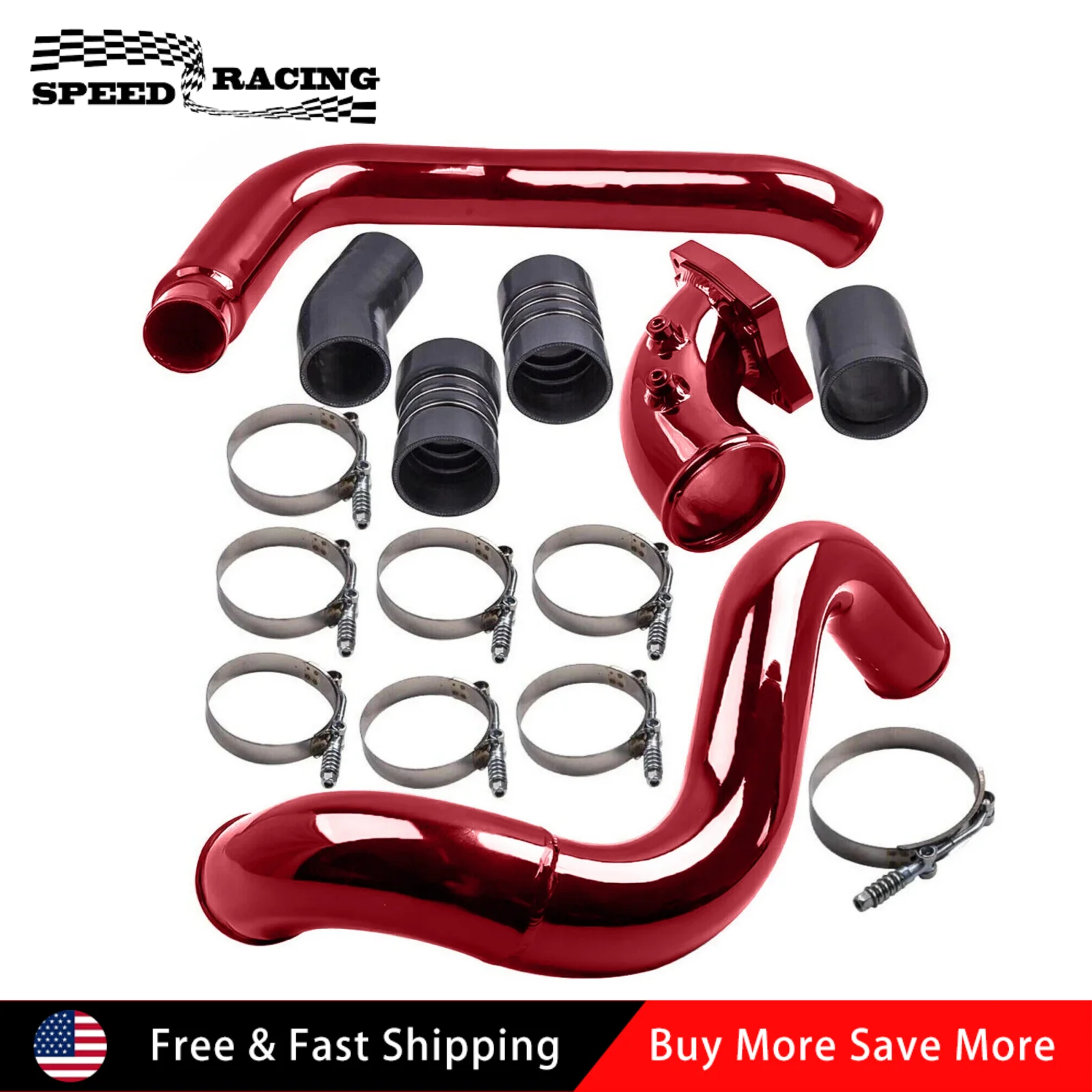 

Turbo Intercooler Pipe & Intake Elbow For 2003-2007 Ford F-250 F-350 F-550 6.0L 363ci V8 Diesel Turbo