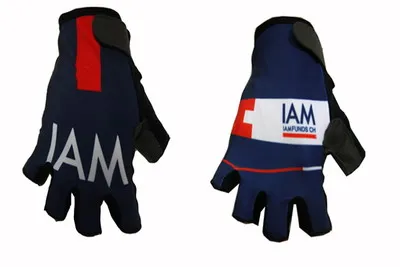 

2015 IAM Team 2 COLORS One Pair Sports Half Finger Cycling Jersey Gloves MTB Road Mountain Bike Bicycle Gel Gloves