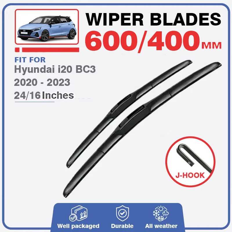 For Hyundai I20 I20 N MK3 BC3 Euro 2020 2021 2022 2023 N Line Front Rear Wiper Blades Windshield Back Windscreen Car Accessories