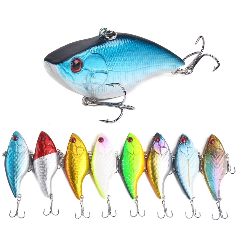 1PCS Hard Fishing Lure 7cm 18.8G Plastic VIB Hard Artificial Bait Treble Hooks Peche Bass Pike Trolling Pesca Fishing Tackle