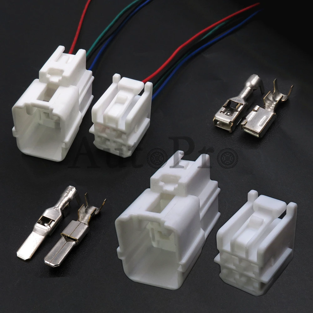 1 Set 4 Hole 6098-1489 6098-1851 AC Assembly Car Socket for Directional Motor Electronic Booster Pump Module Auto Connector