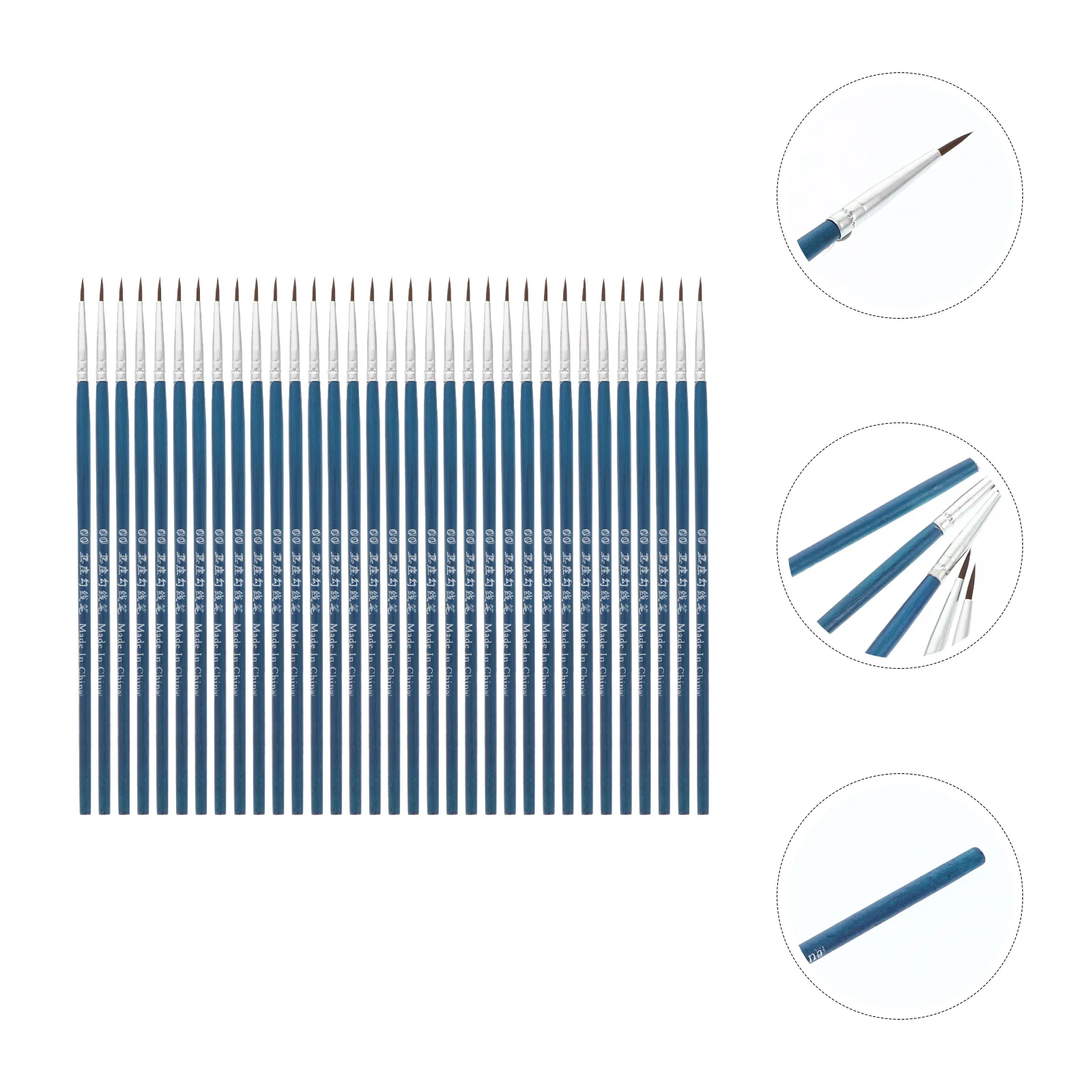 

100 Pcs Nylon Hair Paint Brushes Quality Wood Handle Acrylic Watercolor Painting Kit Detail Art Brush Oil Nail Gouache