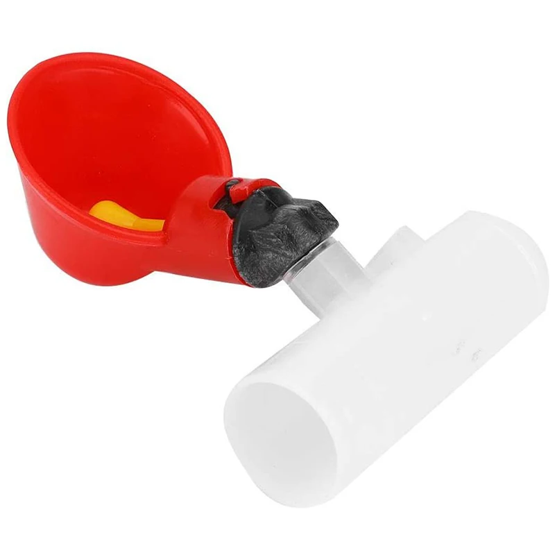 Chicken Drinking Cup 10 Pieces Automatic Drinker Drinker Red Plastic Duck Bird Quail Pigeon Hen Drinker Bowl