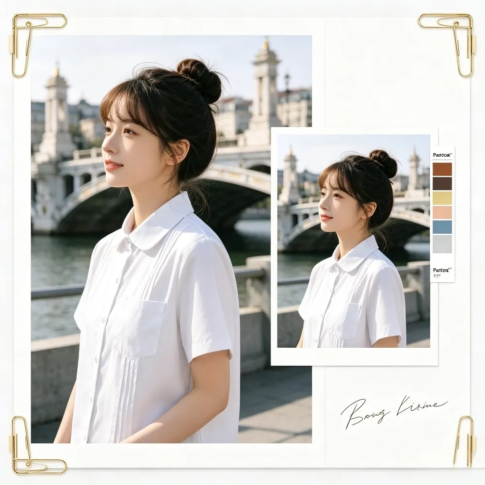 

Japanese College Style JK School Uniform Suit,Long Sleeve Pleated Shirt for Middle High School Student Class Campus Daily Wear