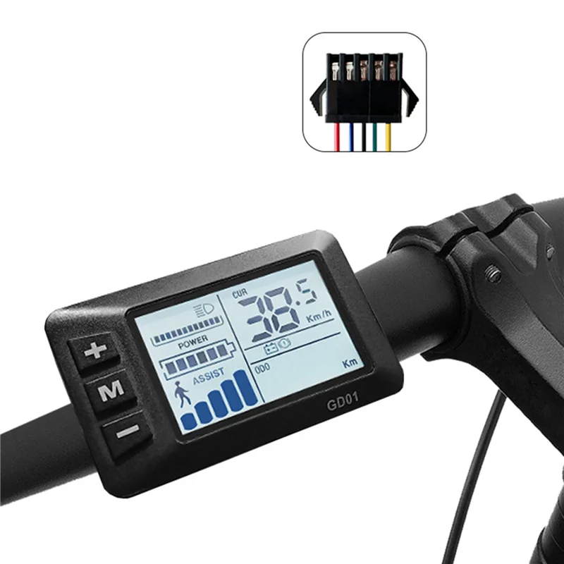 

ABJM-2X Electric Bike 36V/48V 30A 750W 1000W 2 Model Sinewave Controller Ebike GD01 Display Ebike Conversion Kit