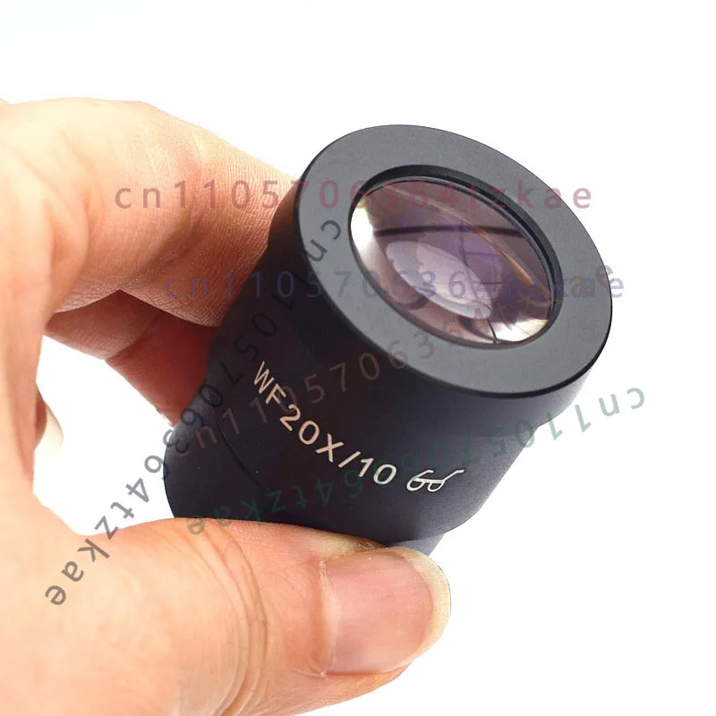 2Pcs WF20X/10mm High Eye‑Point Eyepiece Lens 30mm Mount for Compound Microscope Observation Optical Accessory