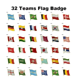 32 Team Qatar Flag Metal Lapel Pin Flag Pin Badge