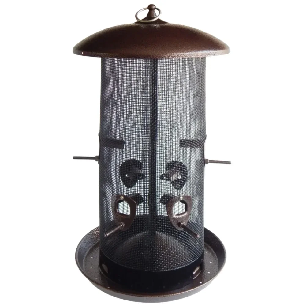 

Giant Combo Screen Bird Feeder,10 Lb Capacity, Brown Durable All-metal Design in Hammered Copper Finish