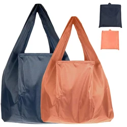 Folded Cotton Supermarket Shopping Bag Reusable Handbags Large Capacity Pouch Tote Bags Eco Shoppers for Vegetables Fruits