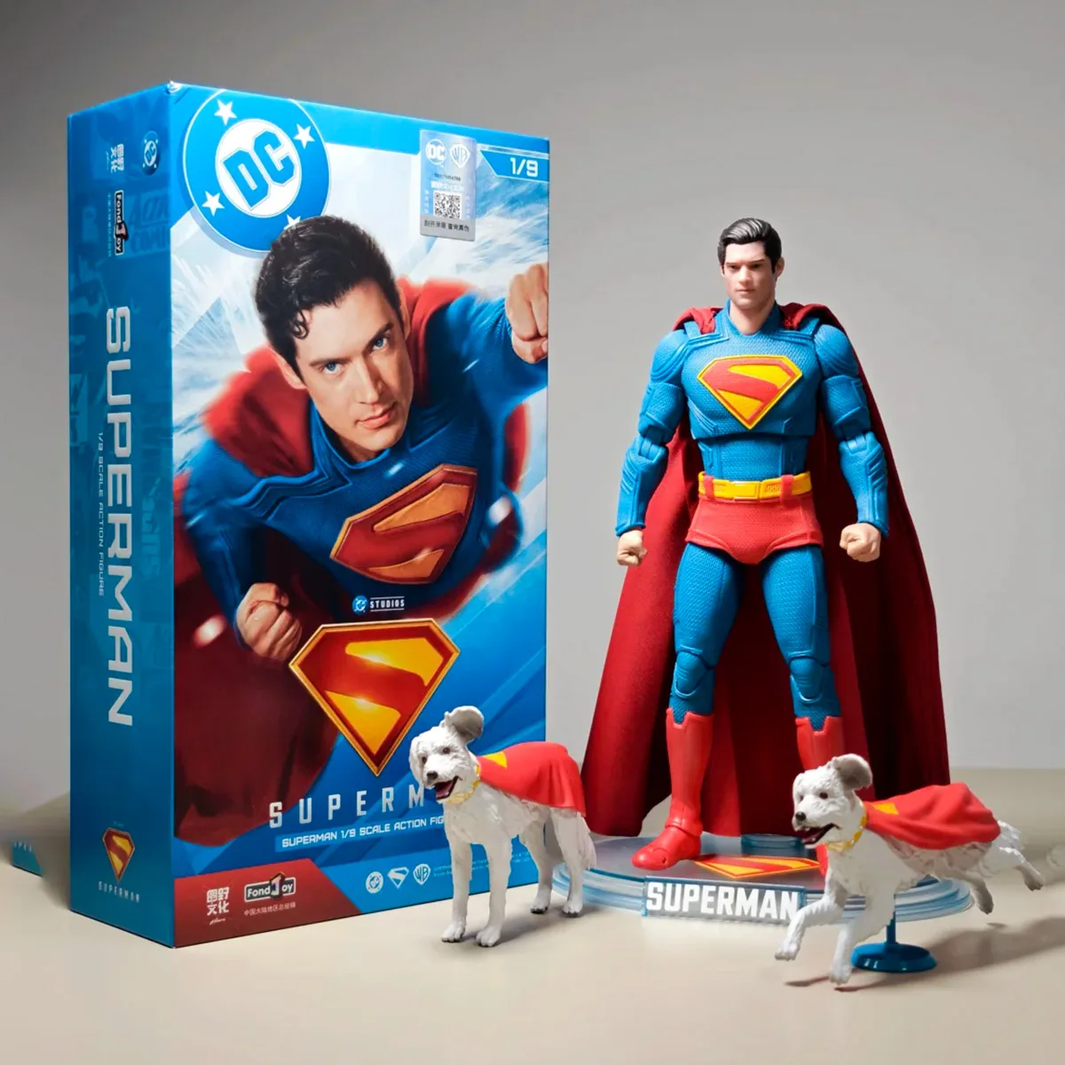 

2025 Original Fondjoy Superman David Corenswet Super man Action Figure 1/9 New Anime Action Figure Joint Movable Kid Toy Gift