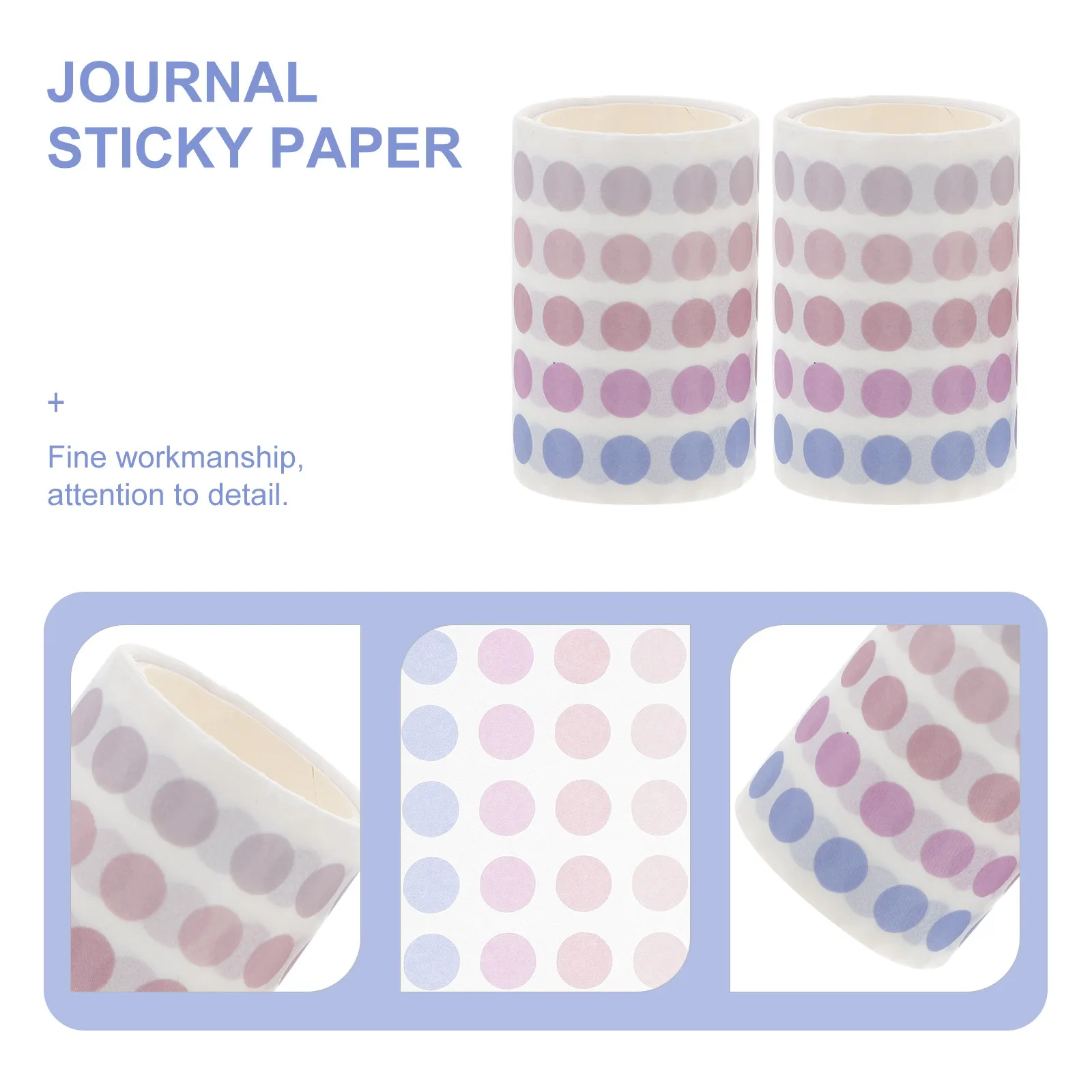 2Pcs Washi Tape Coil Light Brown Basic Color Planner Sticker Journal Paper Band Premium Eco Friendly