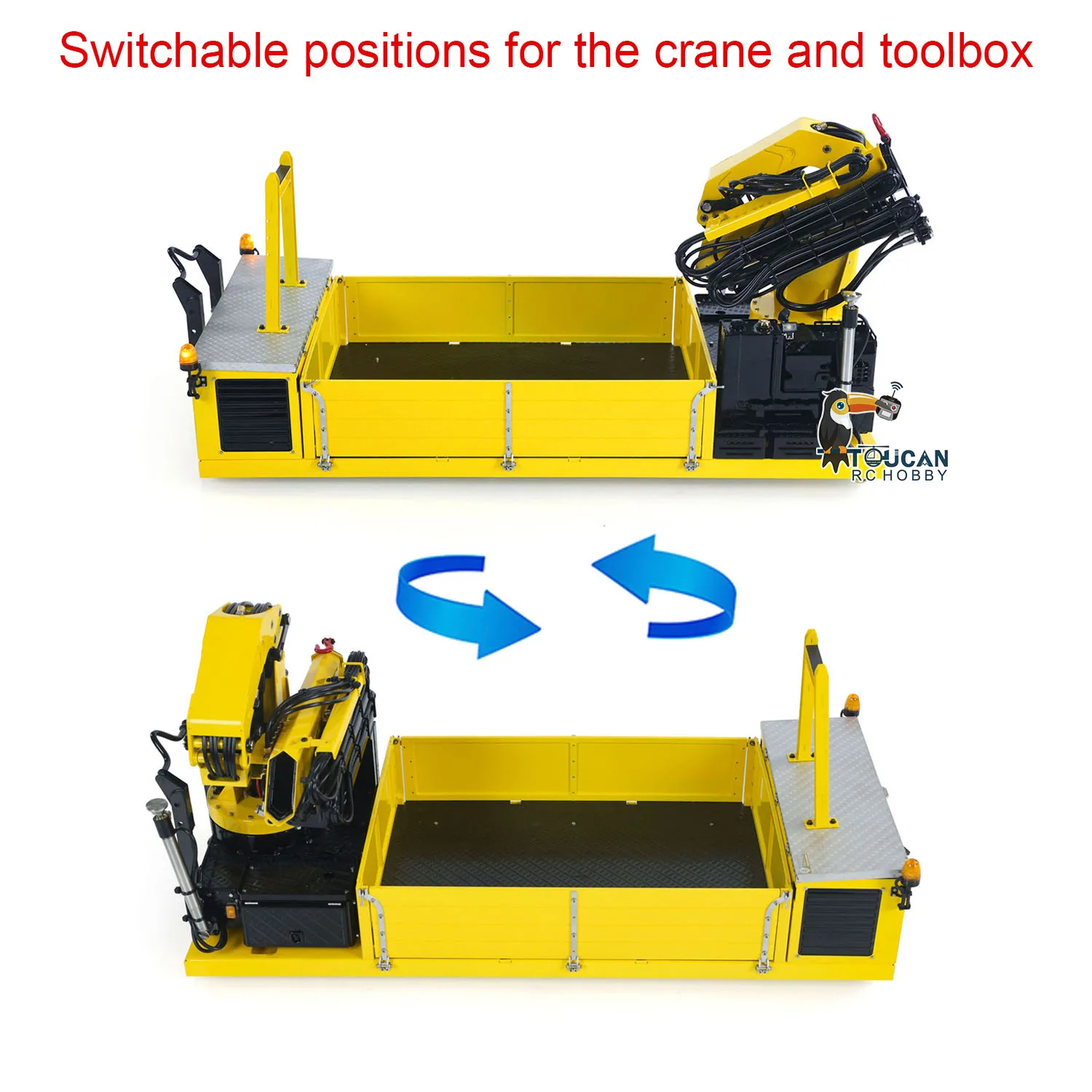 Lesu-金属製カーゴボックス,油圧クレーン,ダンプトラック,DIYティッパー,リモートコントロール車両,車種,7チャンネルバルブ,1:14 rc