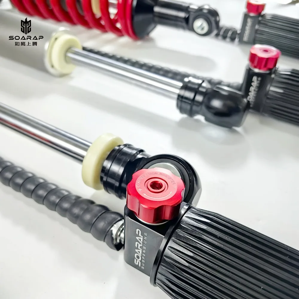 

Off Road Adjustable Shock Absorber 2" Lift Hardness Softness Adjustable For Toyota Prado LC90-95 Germany Fuchs Oil