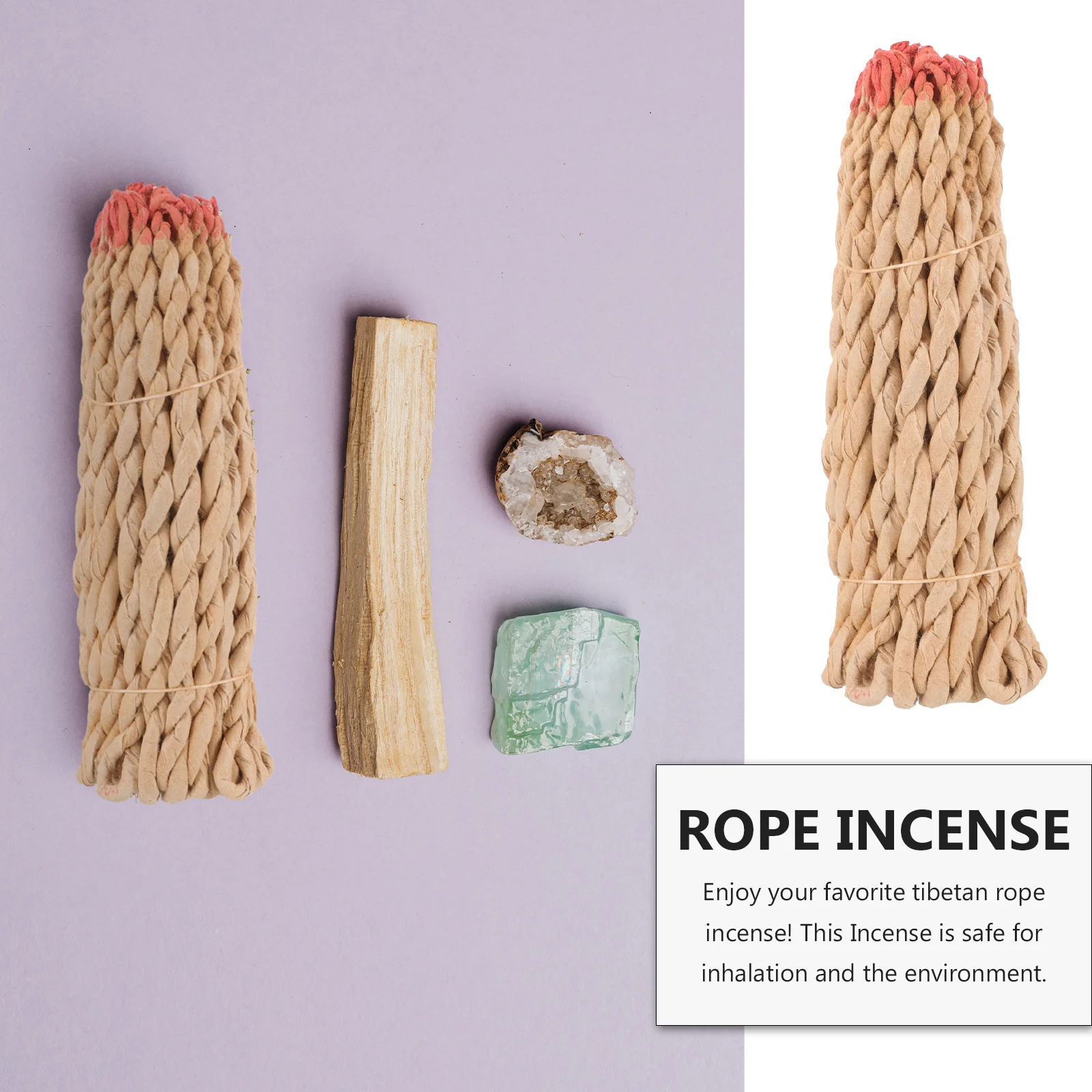 Meditation Incense Handmade Sage Rope for Therapy Herbal Fragrance Yoga Sticks Home