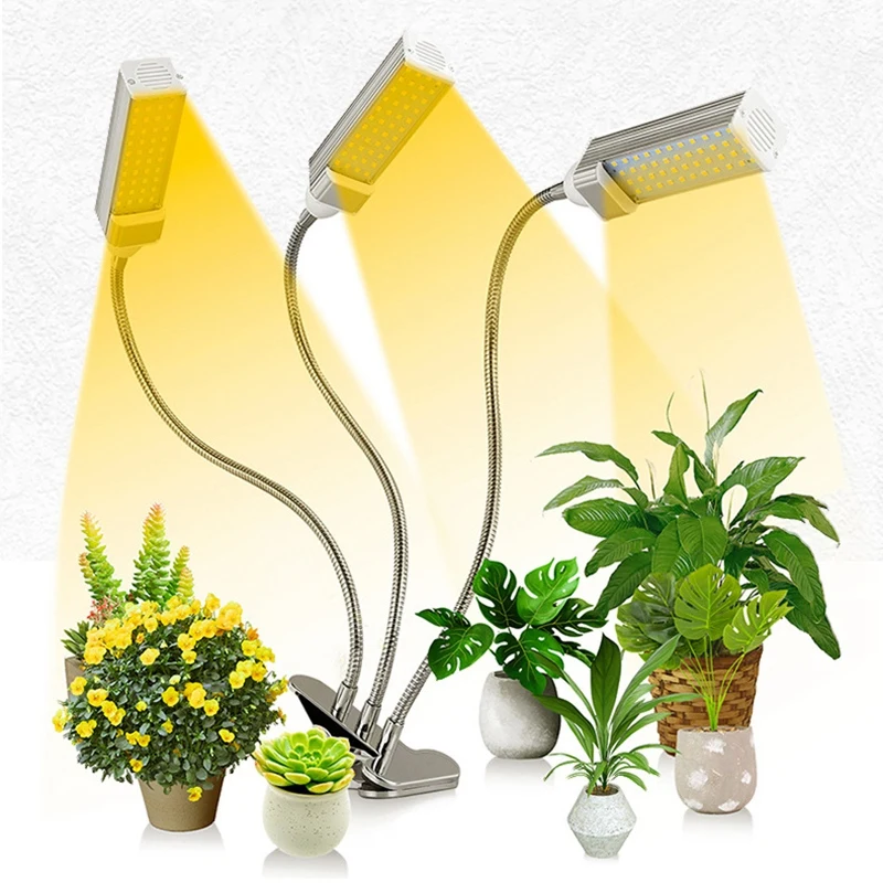 3 رؤوس 3H / 9H / 12H مؤقت نمو النبات ضوء LED ضوء الطيف الكامل