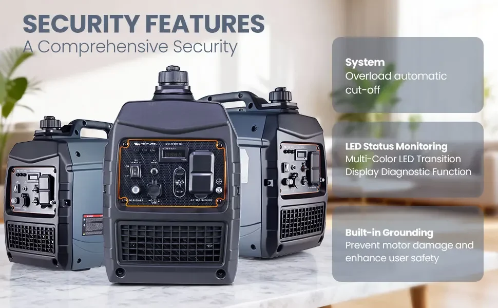 YHS 2500W 3000W 3500w Gas-oline Inverter Generator Silent Power Electrical Soundproof Petrol Portable Generators for Home