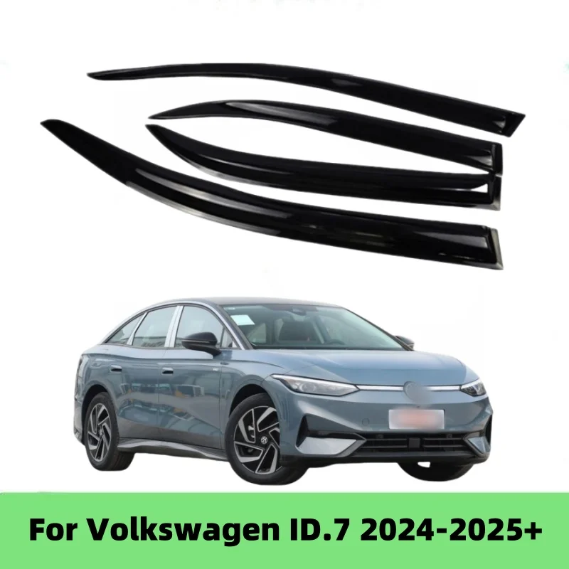 For VW Volkswagen ID.7 2024 2025 2026+ Window Visors Rain Guard Side Vent Deflector Weathershield Cars Styling Accessories