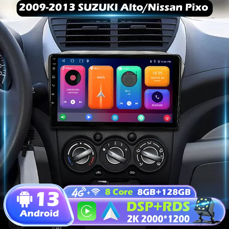 2009-2013 Suzuki Alto Nissan Pixo Android 9