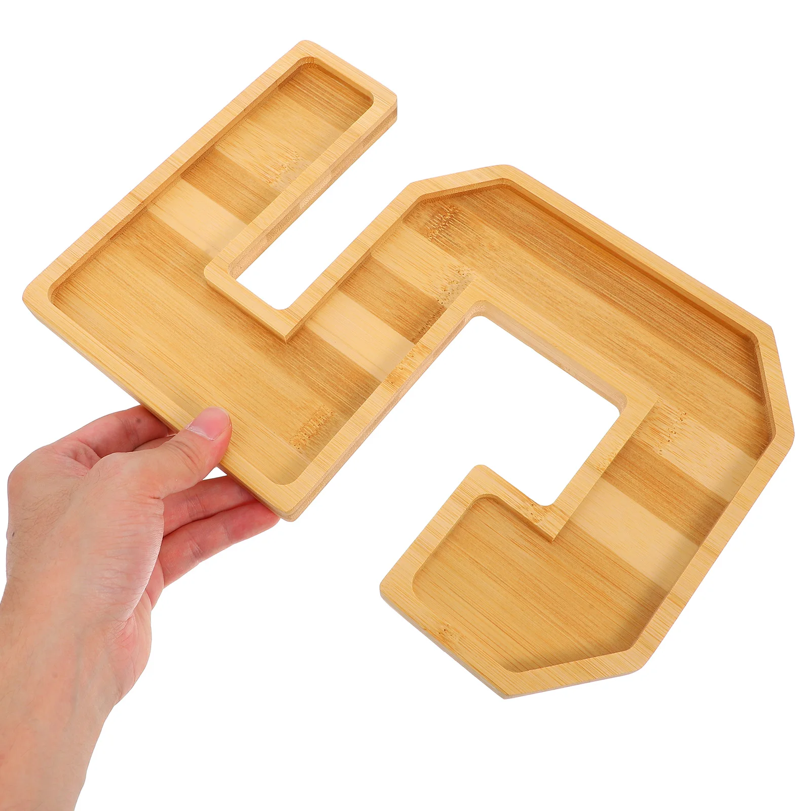 

1 Set Wood Number 2025 Charcuterie Sturdy Wooden Serving For Snacks Candy Dried Fruit Cake Cookies Portable Food Platter