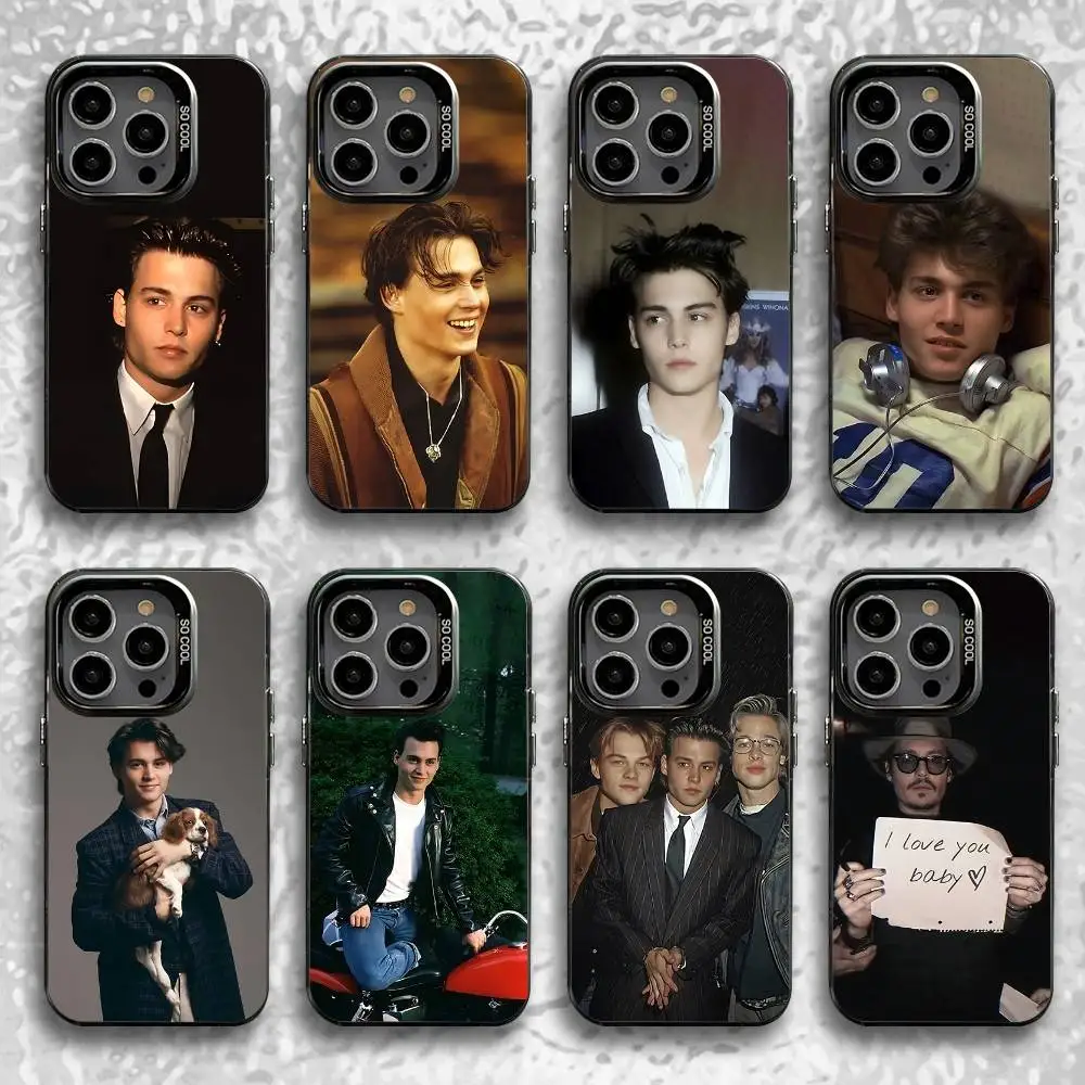 

Young Johnny D-Depp Phone Case For iPhone 16,15,14,13,12,11,Pro,Max,Plus,Mini,SE Black Candy Matte Shockproof Cover