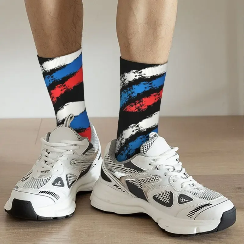 Cute Russia Flag Russian Pride Socks uomo donna Warm traspirante 3D Print calzini sportivi da calcio