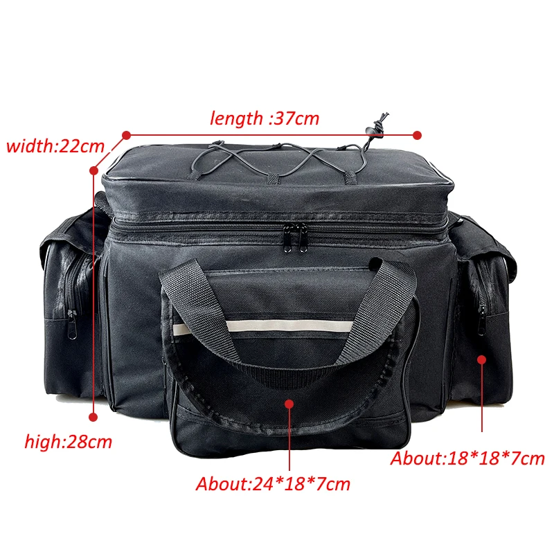 Waterproof Fishing Bag Nylon Large Capacity Multi-Purpose Fishing Tackle Bag Two-Layer Outdoor Shoulder Bags 50*30*25cm X667