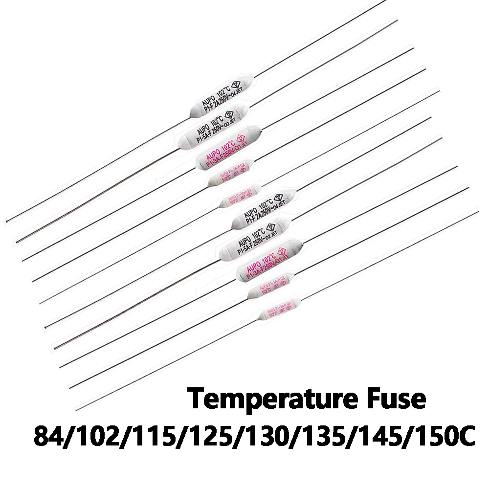 5PCS 1A 2A 3A 5A 130/135/145  Temperature Fuse 250V 84/102/115/125/130/135/145/150C Degrees Fuse JET RF AUPO