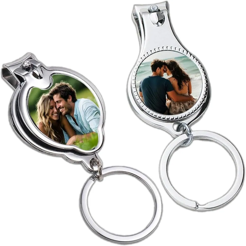 100PCS Custom Party Souvenirs For Funeral Birthday Wedding Personalized Photo Nail Clipper Keychain Wine Opener Gifts and Favor