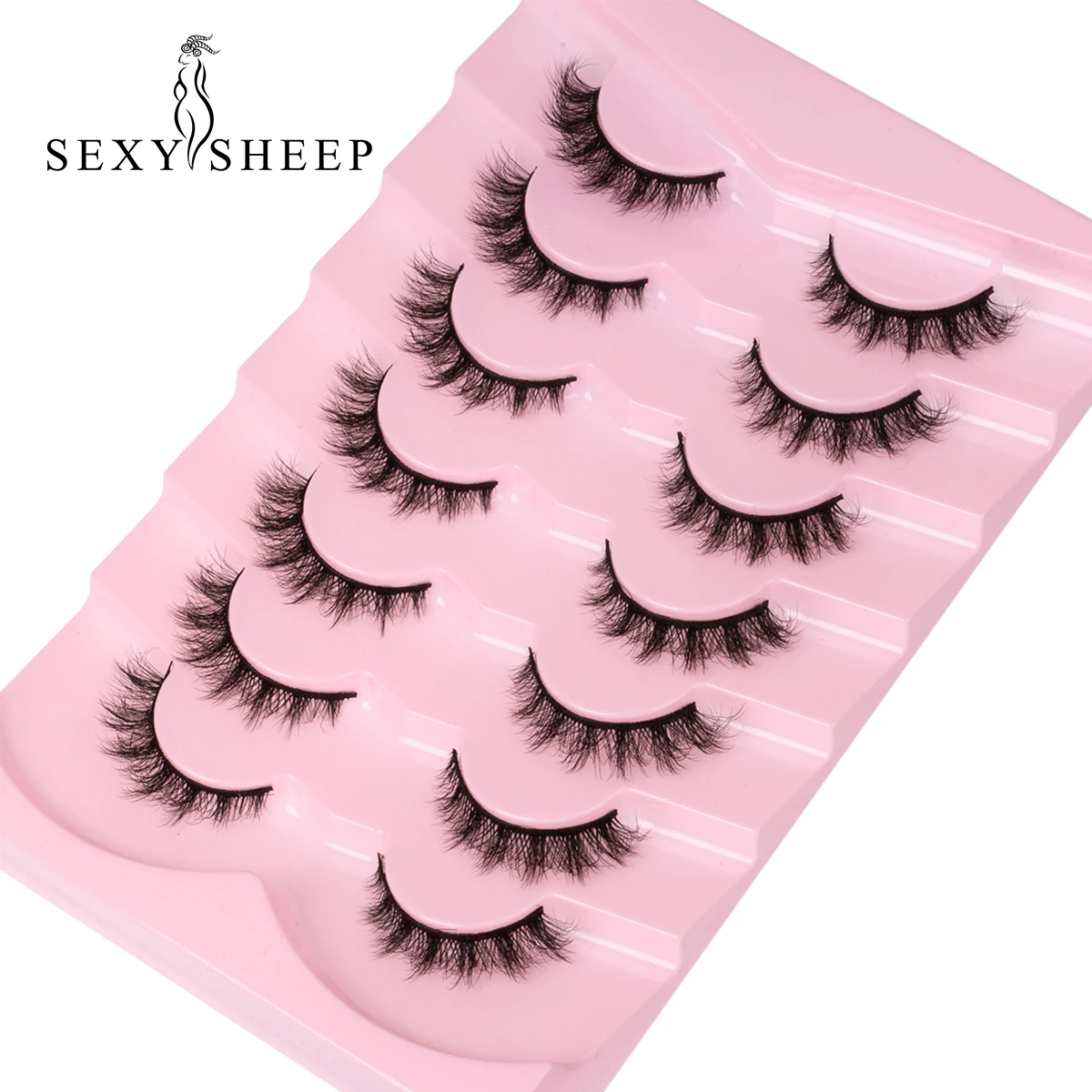 SEXYSHEEP Cat Eye nepwimpers Natuurlijke look Lange Manga-wimpers, cospaly Pluizige 3D-wimperaccessoires Faux nertsenwimpers