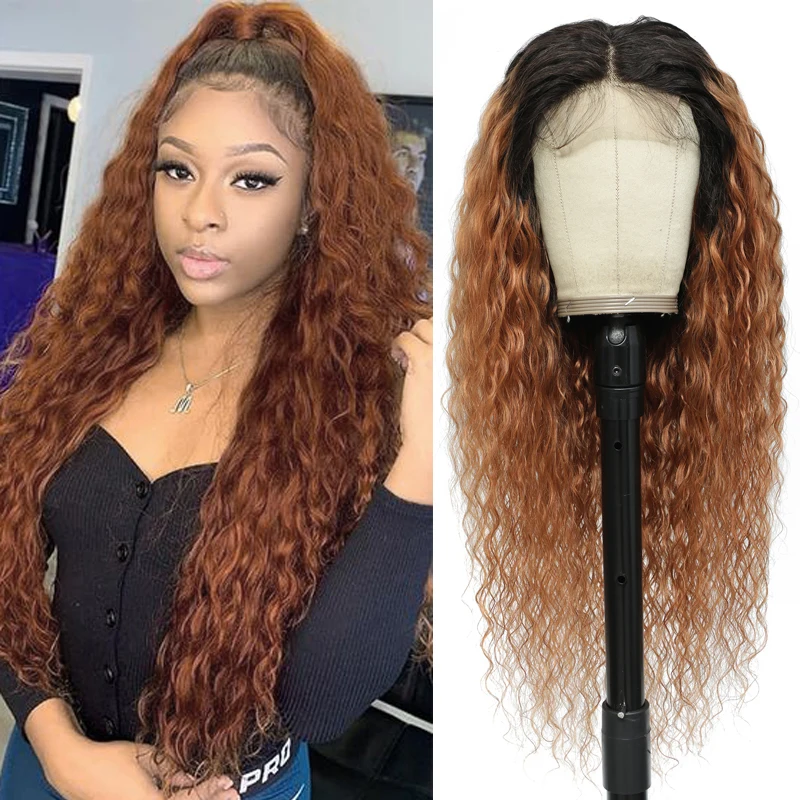 Water Wave Lace Closure Human Hair Wigs T1B/30 Ombre Color Lace Closure Wig Brazilian Remy Hair Wigs For Black Women 150%